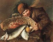 Boy with a  Basket of Fish